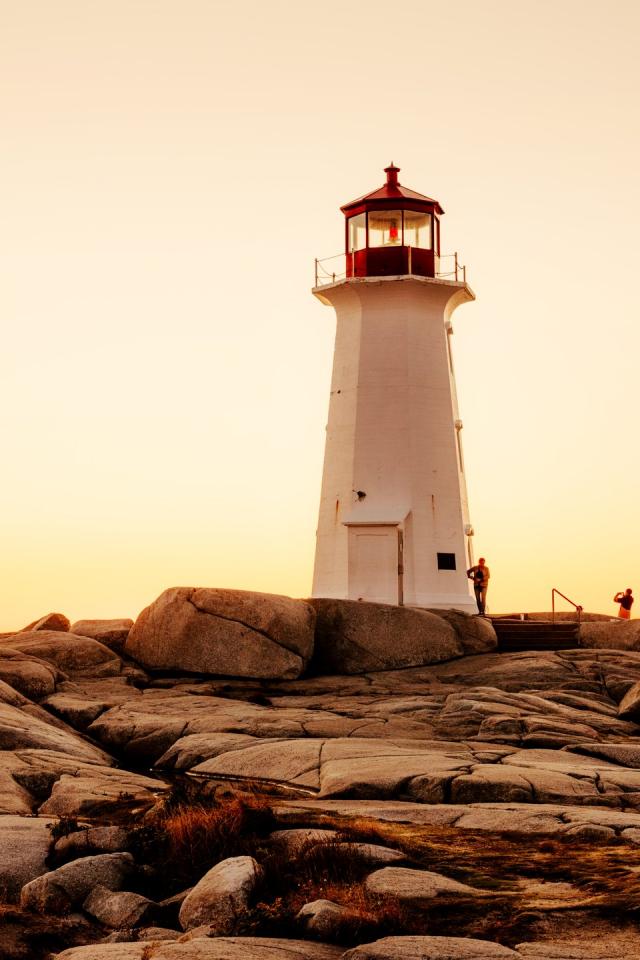 peggys cove light house in the sun