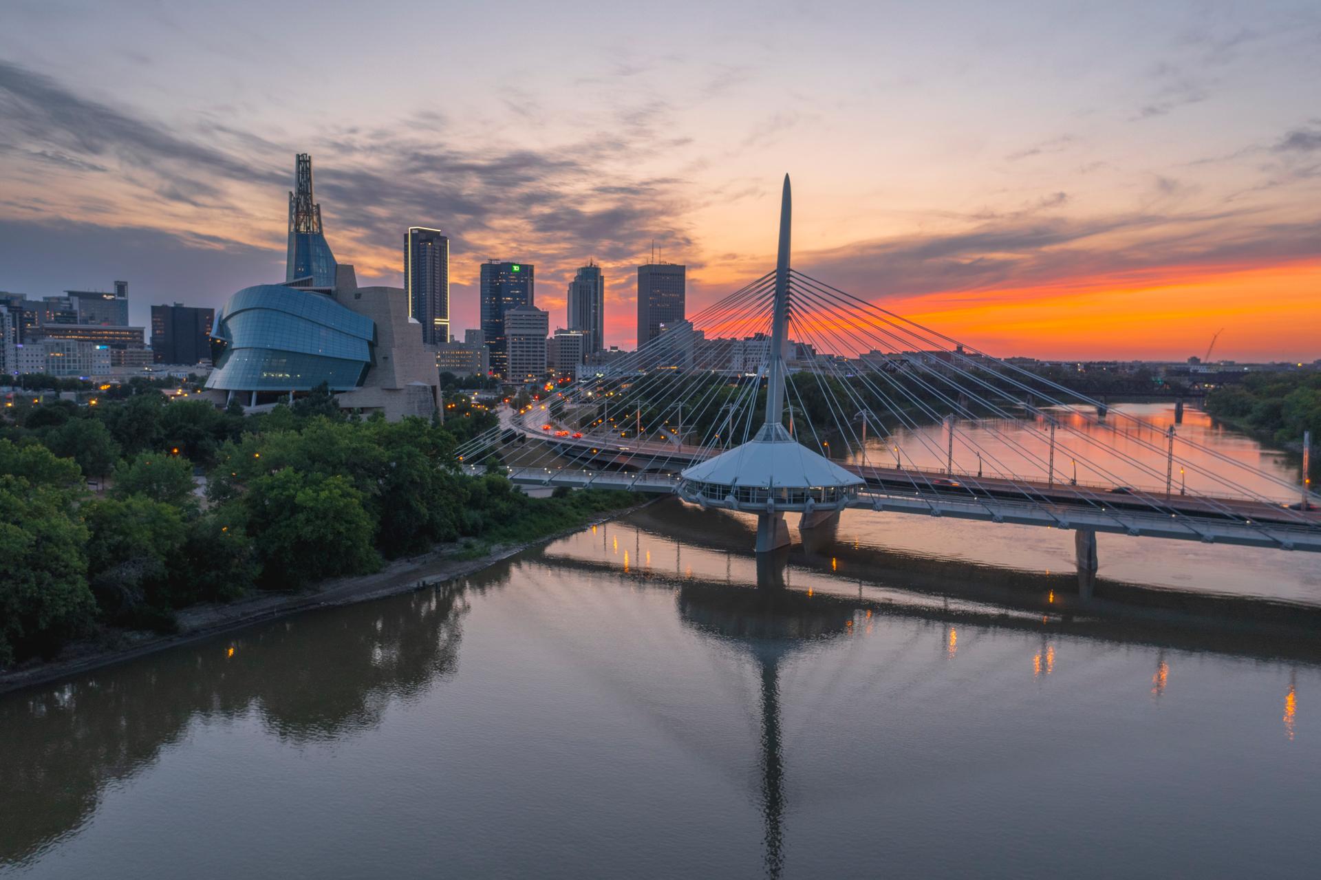 Winnipeg Skyline Forks Esplanade