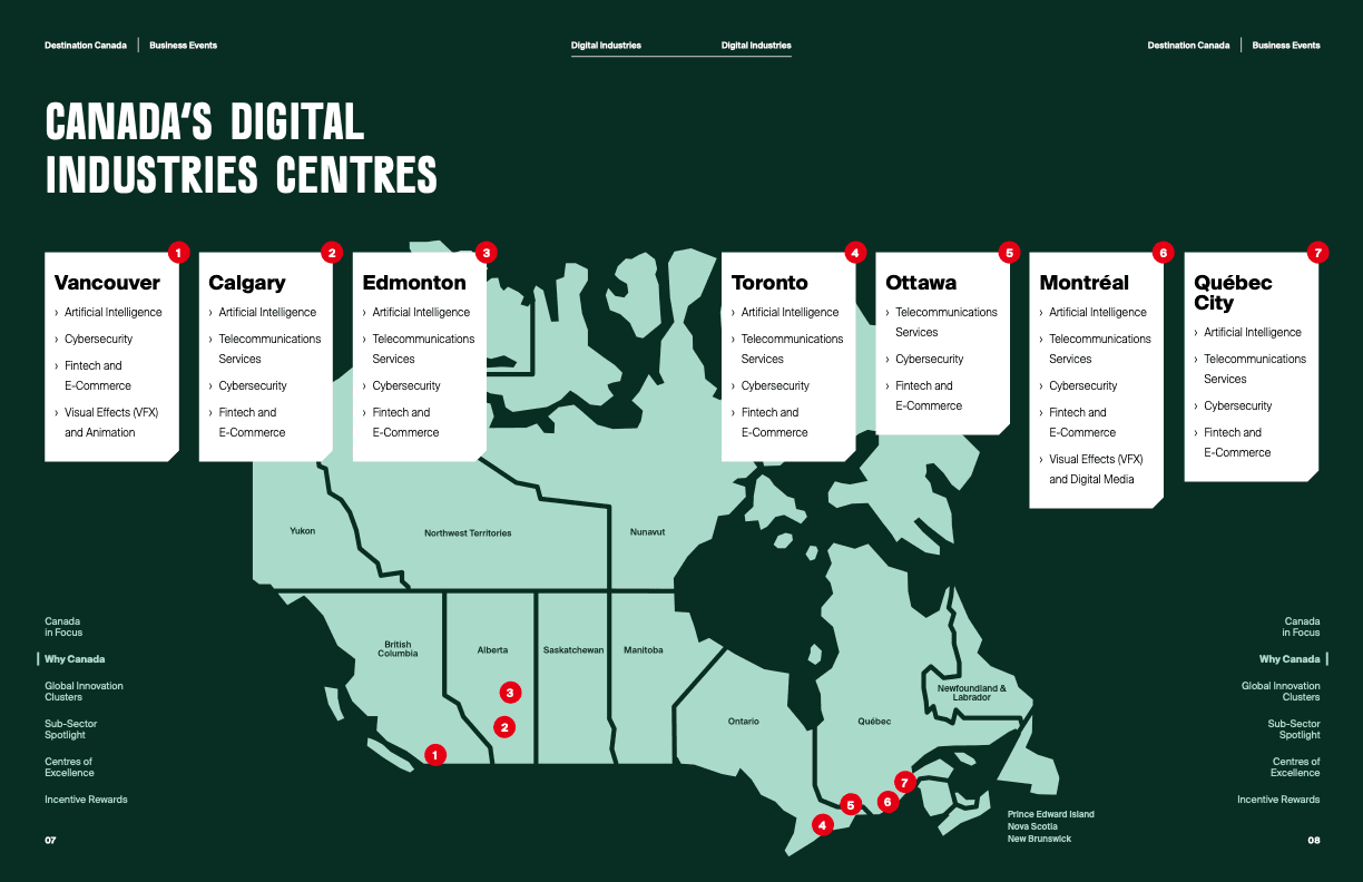 brochure page of canadian digital centres