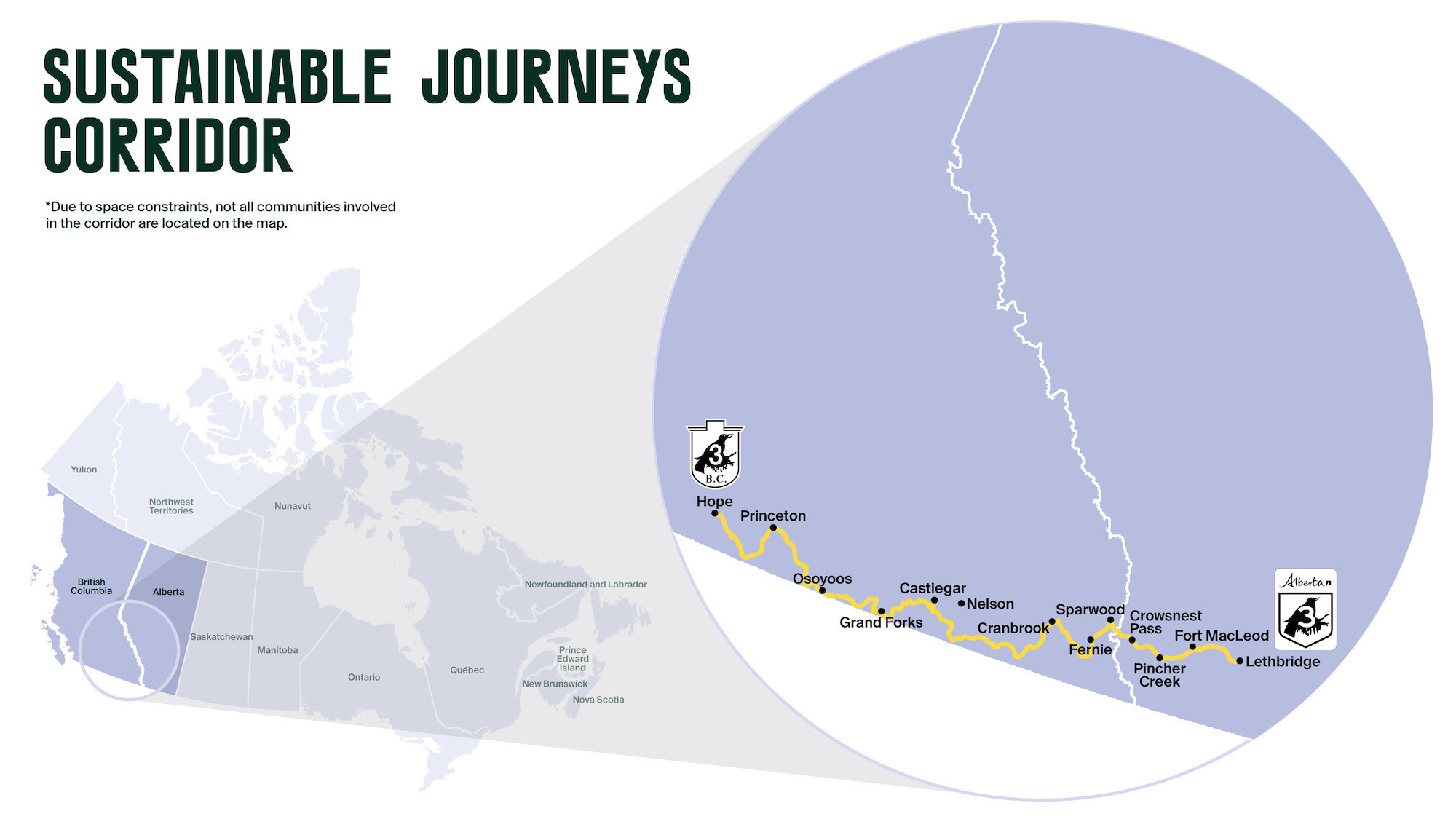 Sustainable Journeys Corridor Map
